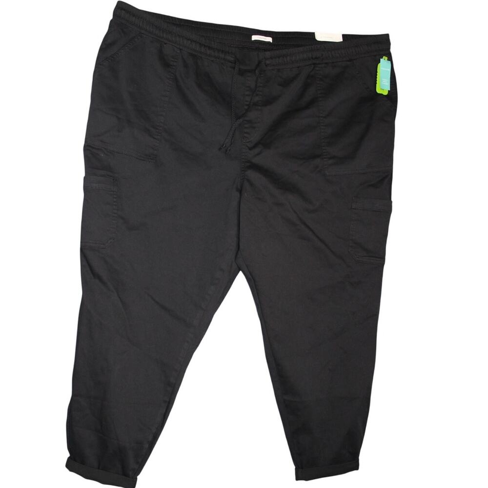 NWT Maurices Weekender Black Pull‎ On Drawstring Stretch Pants Plus Size 4X